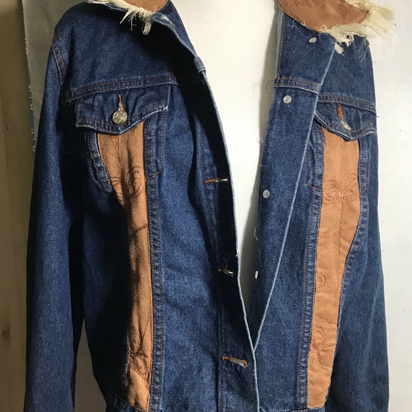 A3❄️Lighthouse jean jacket some Suede - Picture 2 of 8